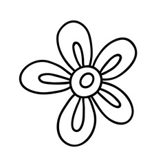 Hand drawn flower doodle