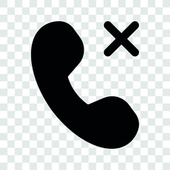 call disconnected, contact phone communication icon vector