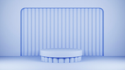 composition with a pedestal and 3d elements