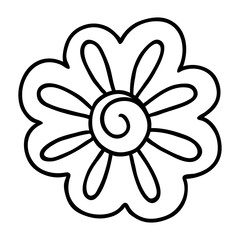 Cute single hand drawn herbal element