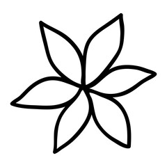 Flower line art logo element. Decoration element for design invitation, wedding cards, valentines day.