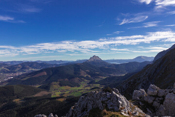 view of rocky mountains in the basque country