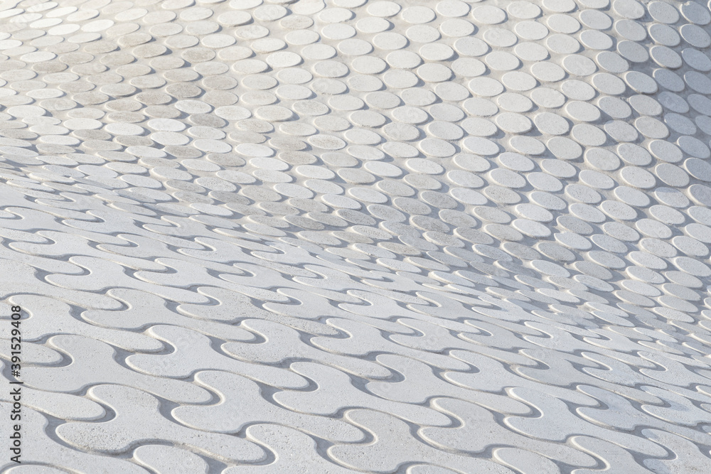 Poster abstract geometric white stone slab pattern on a sunny day. high resolution full frame textured back