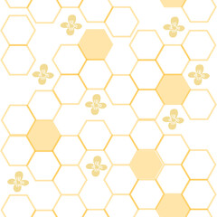 Honeycomb seamless pattern. Vector Illustration.