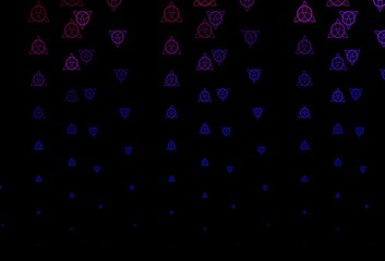 Dark Blue, Red vector backdrop with mystery symbols.