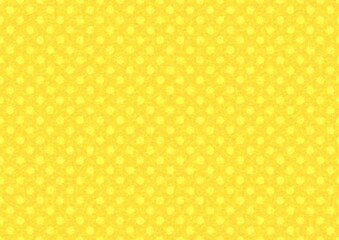 フェルト生地に描かれた黄色の水玉模様の背景イラスト