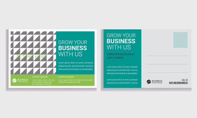 Vector Corporate Professional Business Postcard Design, Invitation Design, Direct Mail EDDM Template 