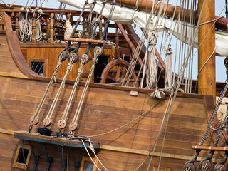 17th Century Galleon deck and hull Detail
