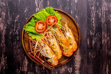 Baked shrimp tasty seafood