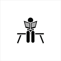 flat black newspaper vector icon on white background