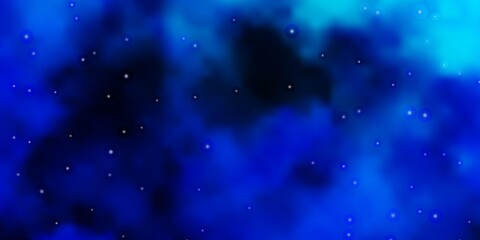 Dark Blue, Green vector background with colorful stars.