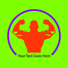 Bodybuilder iconic logo
