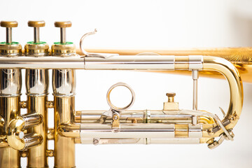 Vintage gold and silver trumpet