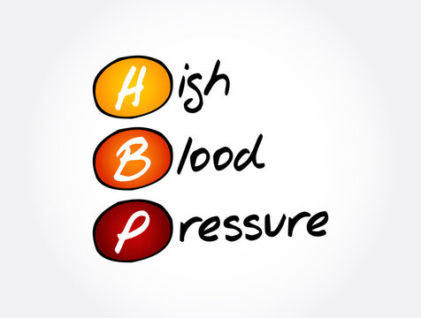 HBP - High Blood Pressure acronym, health concept background