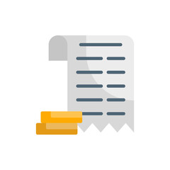 Invoice Vector Style illustration. Business and Finance Flat Icon.