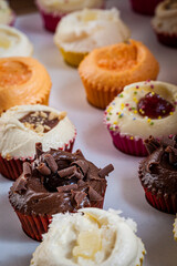 Homemade cup cake assortment