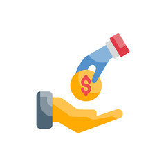 Donation Vector Style illustration. Business and Finance Flat Icon.