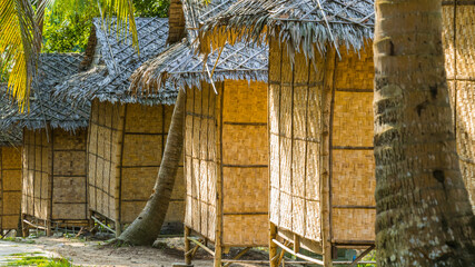 Tropical Bungalows made from Bamboo on Koh Rong