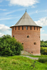 Obraz premium White Tower in Veliky Novgorod, Russia