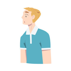 Surprised Guy, Young Man Looking Frightened Cartoon Style Vector Illustration