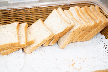 Slice of Whole wheat in hotel buffet