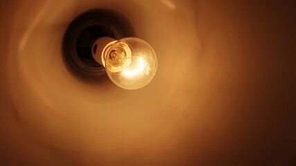 light bulb on the ceiling