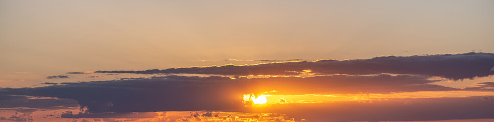 romantic sunset over the baltic sea as border or banner
