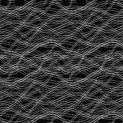 Swirled and curled stripes and brush strokes texture. Marble or acrylic atrwork imitation. Cool and swirly background. Abstract vector illustration. Black isolated on white. EPS10