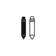 Icon vector graphic of pencil, good for template