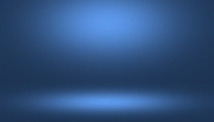 blue stage background with gradient light empty room for display your product.