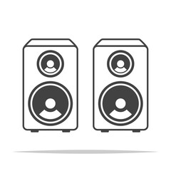 Fototapeta premium Sound system speakers icon vector isolated