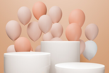 Fototapeta premium 3D rendering of empty display stand