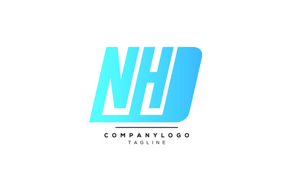 Alphabet letters Initials Monogram logo NHD