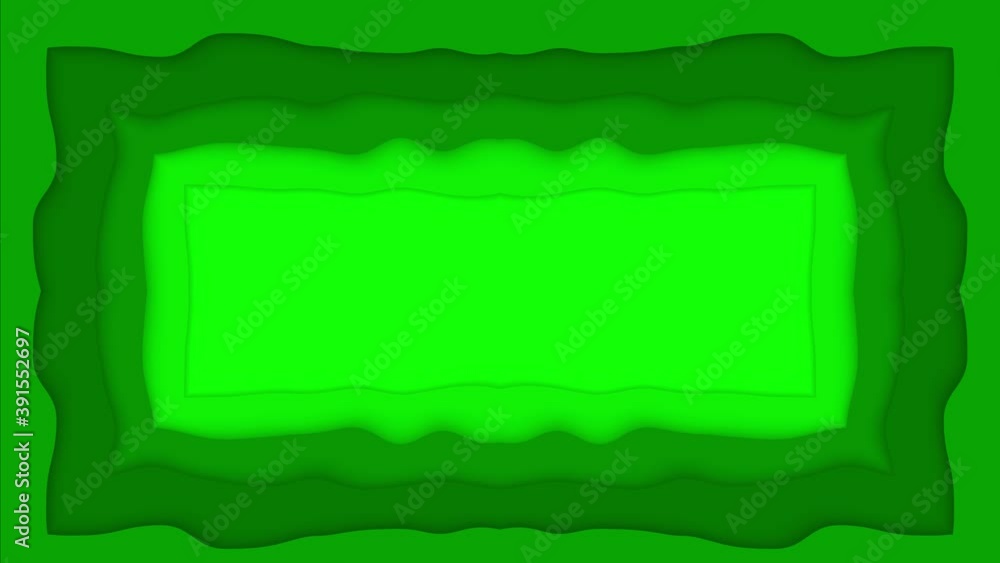 Poster dynamic wavy colored frame with different sizes, with shadows, for your creative video. 4k animation