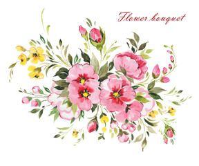 Abstract illustration lovely flower arrangement