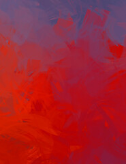 2D illustration of colorful brush strokes. Decorative texture painting. Vibrant paint pattern backdrop.