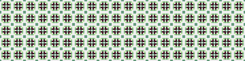 Fototapeta premium Abstract Cross Pattern Dots Logo generative computational art illustration