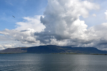 Icelandic seascape, seen from the northern part of Reykjavik