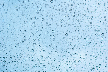 water drops on glass