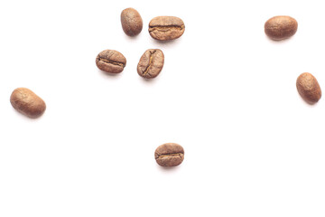 coffee beans isolated on white