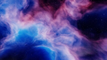 Space background with realistic nebula and shining stars. Colorful cosmos with stardust and milky way. Magic color galaxy. Infinite universe and starry night. 3d render