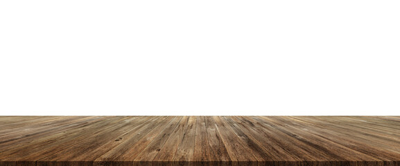 wood table isolate on white background.