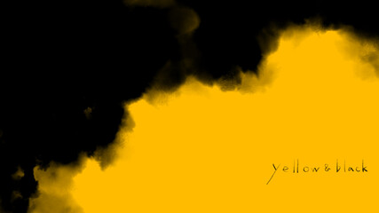黄色と黒のインテリアアート。壁紙。抽象画。
