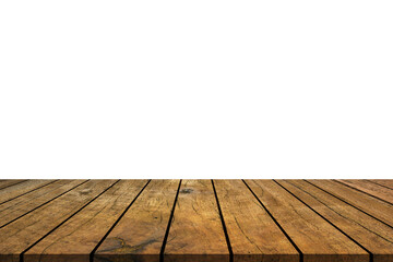 wood table isolate on white background.
