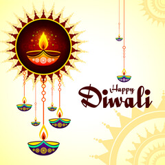 Happy Diwali festival, background, vector illustration, sale banner