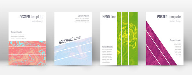 Fototapeta premium Abstract cover. Comely design template. Suminagash