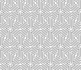 Vector geometric seamless pattern. Modern geometric background with hexagonal tiles.