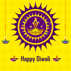 Happy Diwali festival, background, vector illustration, sale banner