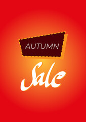 Autumn sale background, poster graphic, vector illustration