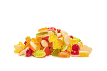 Assorted tasty gummy candies.